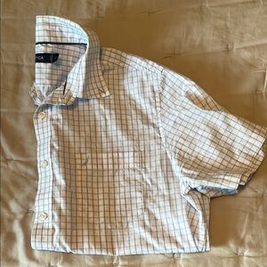 Nautica Blue and White Casual Button Down Shirt